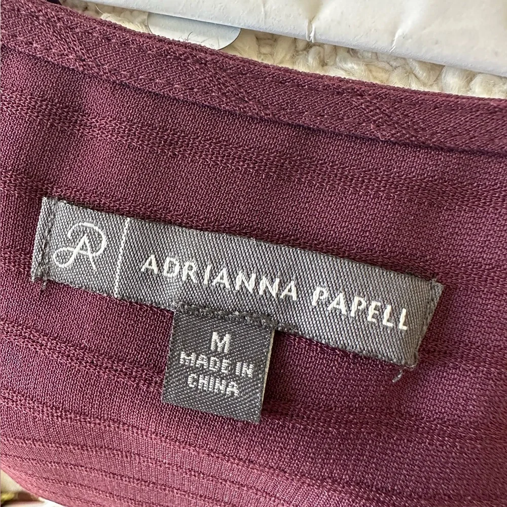 Adrianna Papell Deep Wine Blouse - Picture 3 of 3